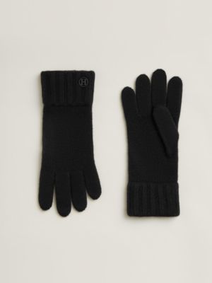 手袋 - メンズ カシミヤニットキャップ＆レザーグローブ | Hermès